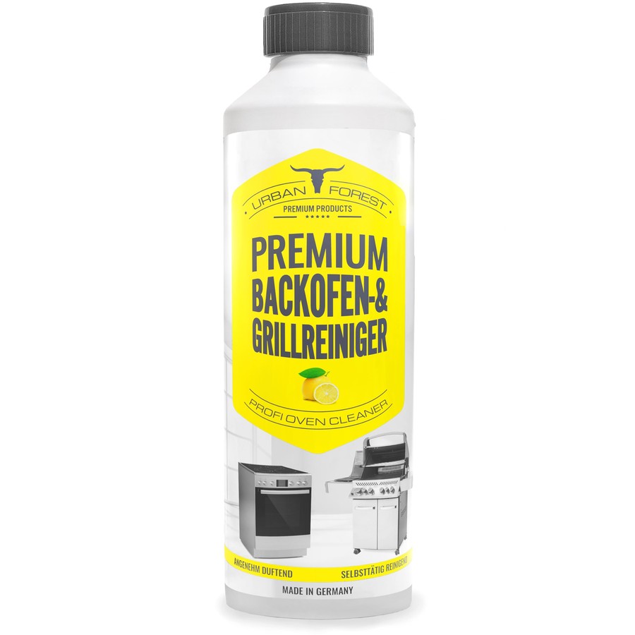 URBAN FOREST Premium Backofen- und Grillreiniger, Flasche mit gelbem Etikett