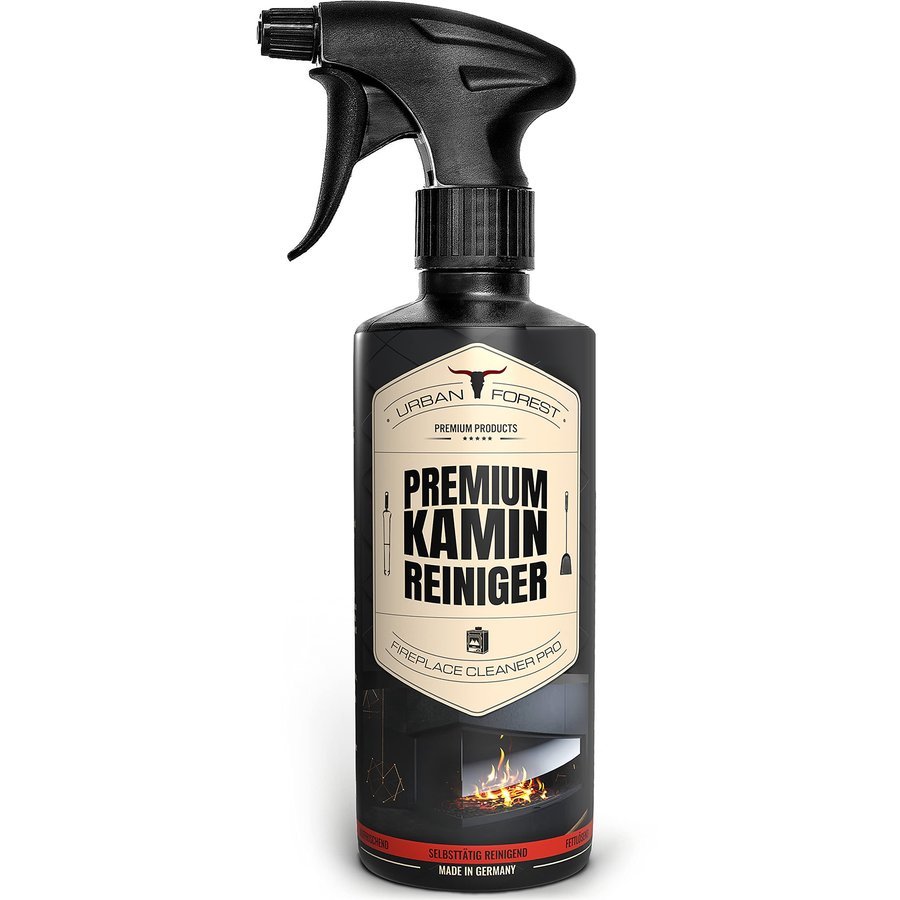 URBAN FOREST Premium Kamin Reiniger, schwarze Sprühflasche